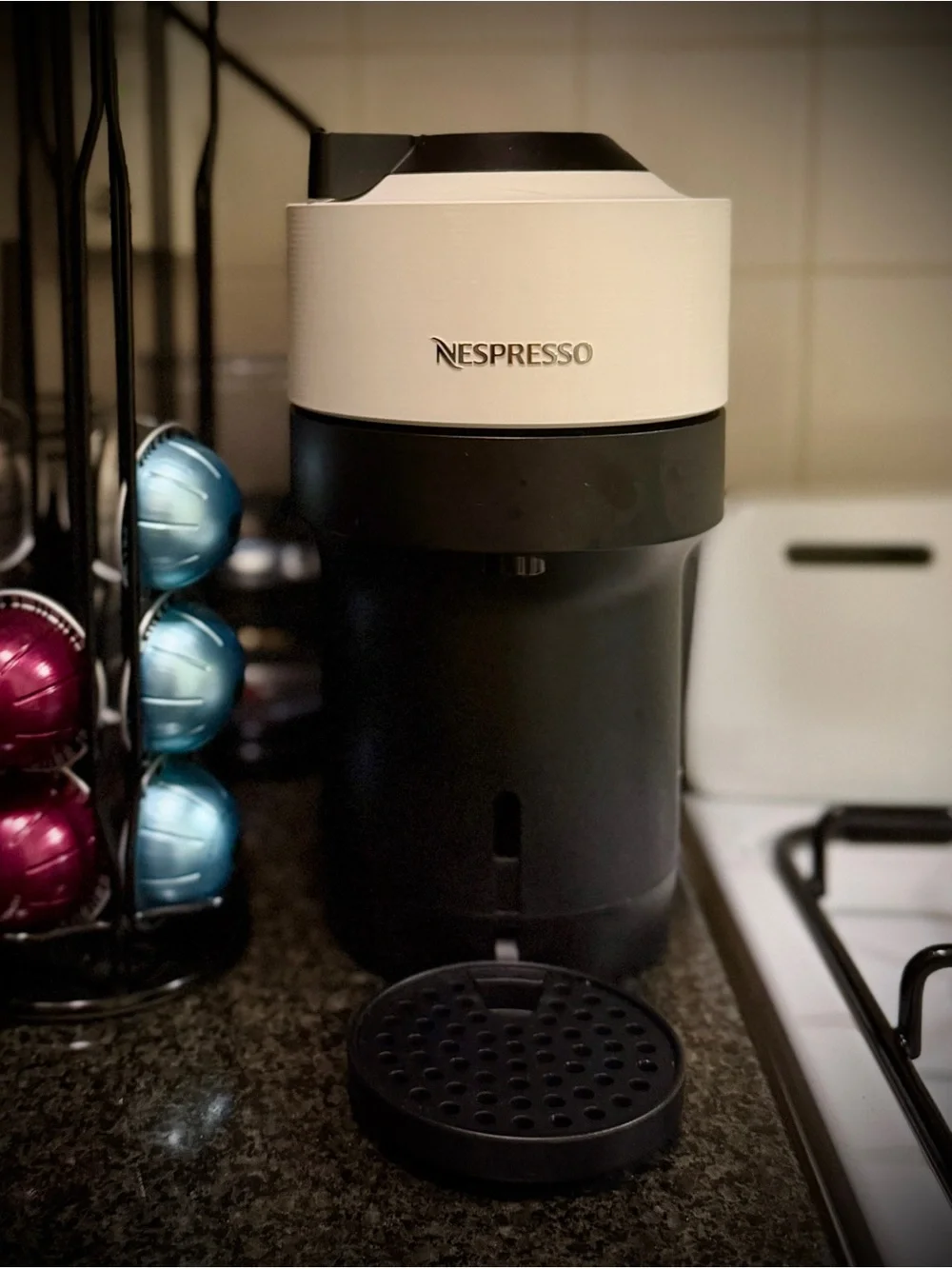 Nespresso Vertuo Coffee Machine - Black & Cream White